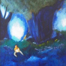 Au cœur de la forêt-huile sur toile
