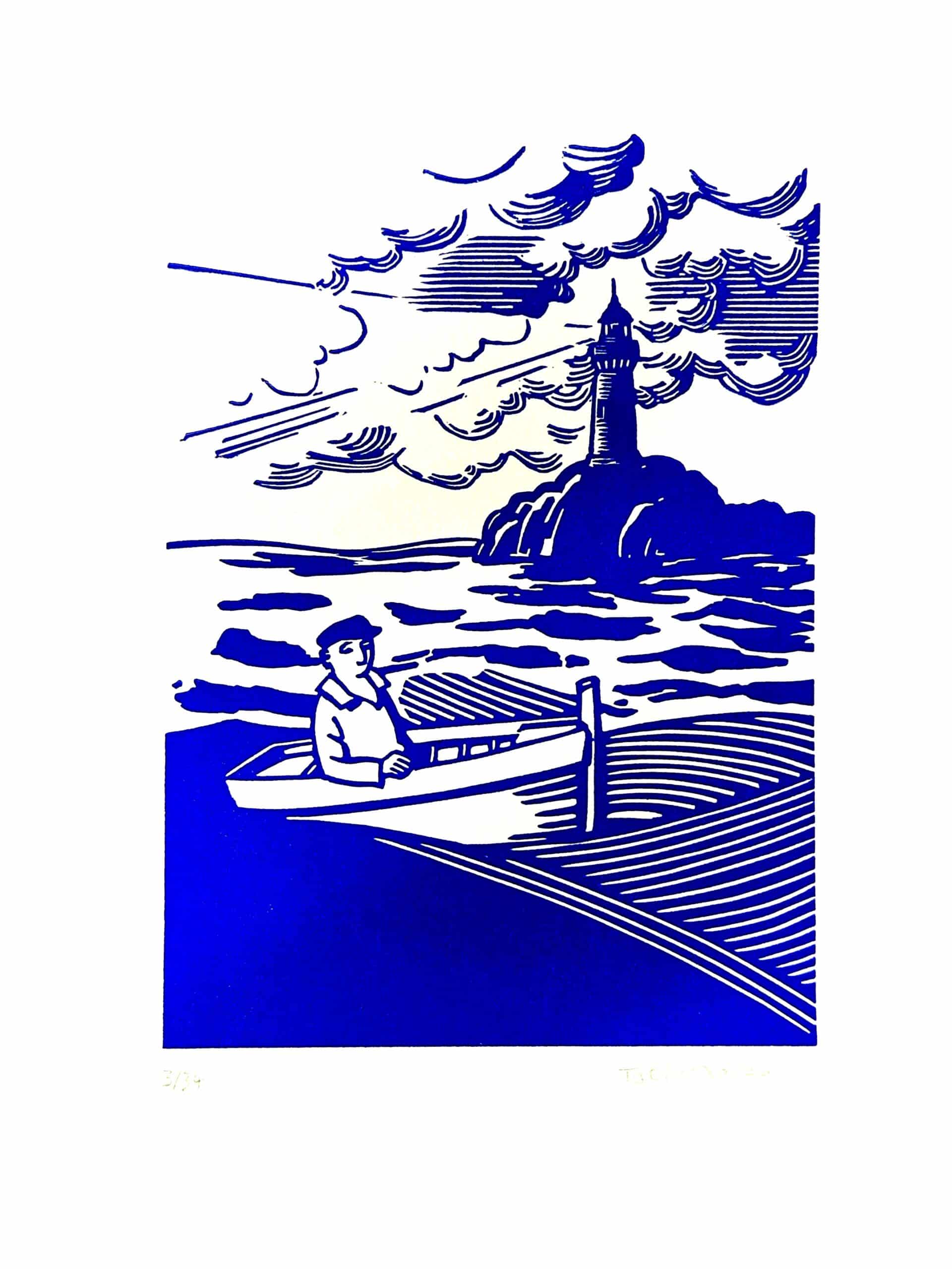 Estampe - Le grand phare